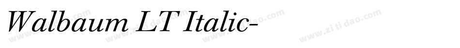 Walbaum LT Italic字体转换